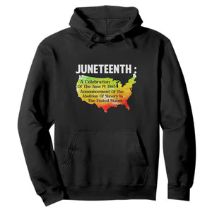 Black History Hoodie With African Map Juneteenth Celebration