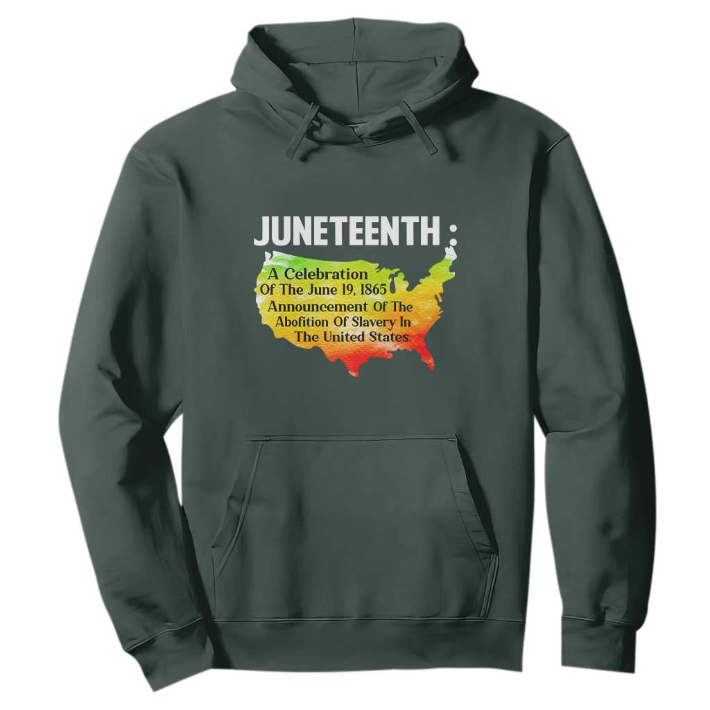 Black History Hoodie With African Map Juneteenth Celebration