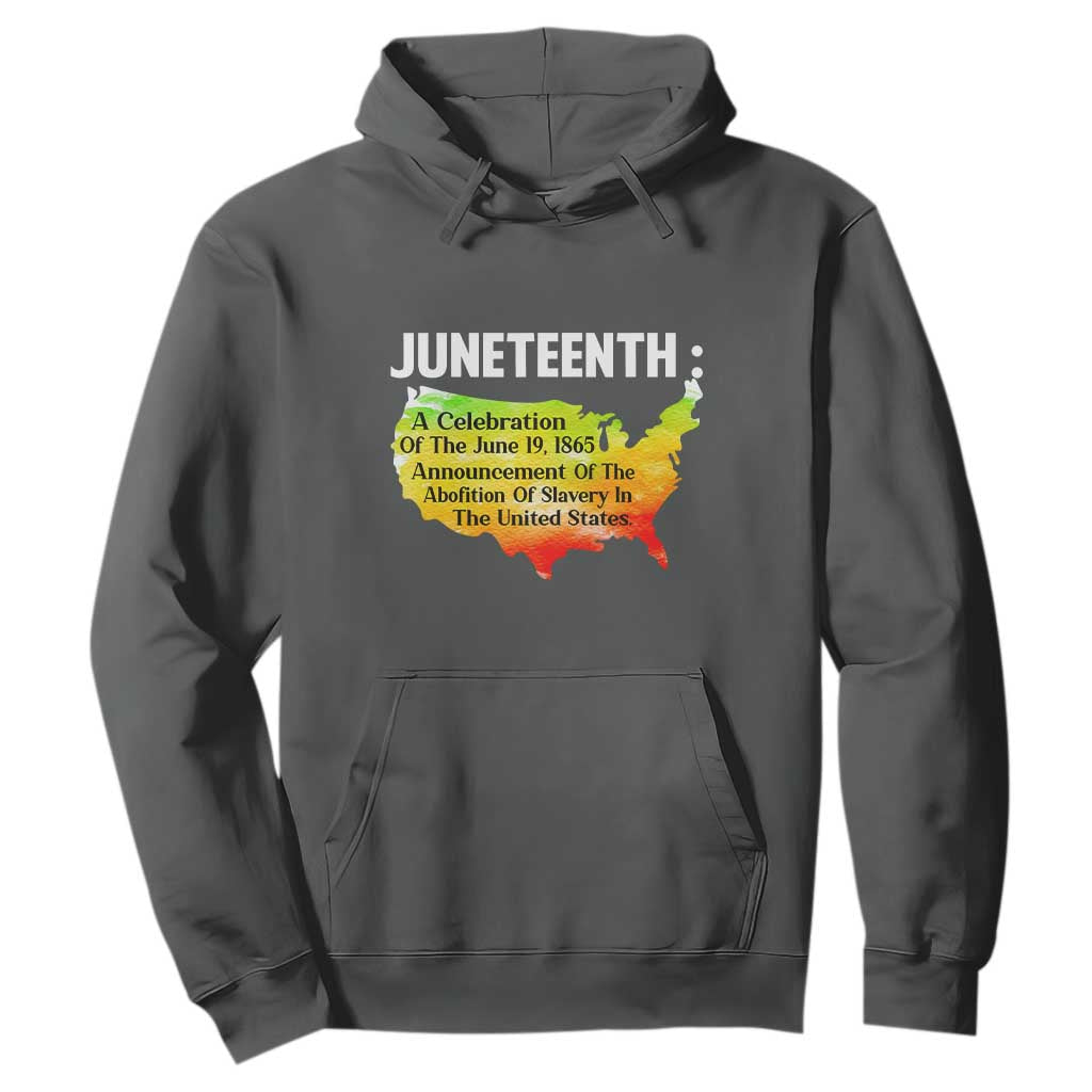 Black History Hoodie With African Map Juneteenth Celebration