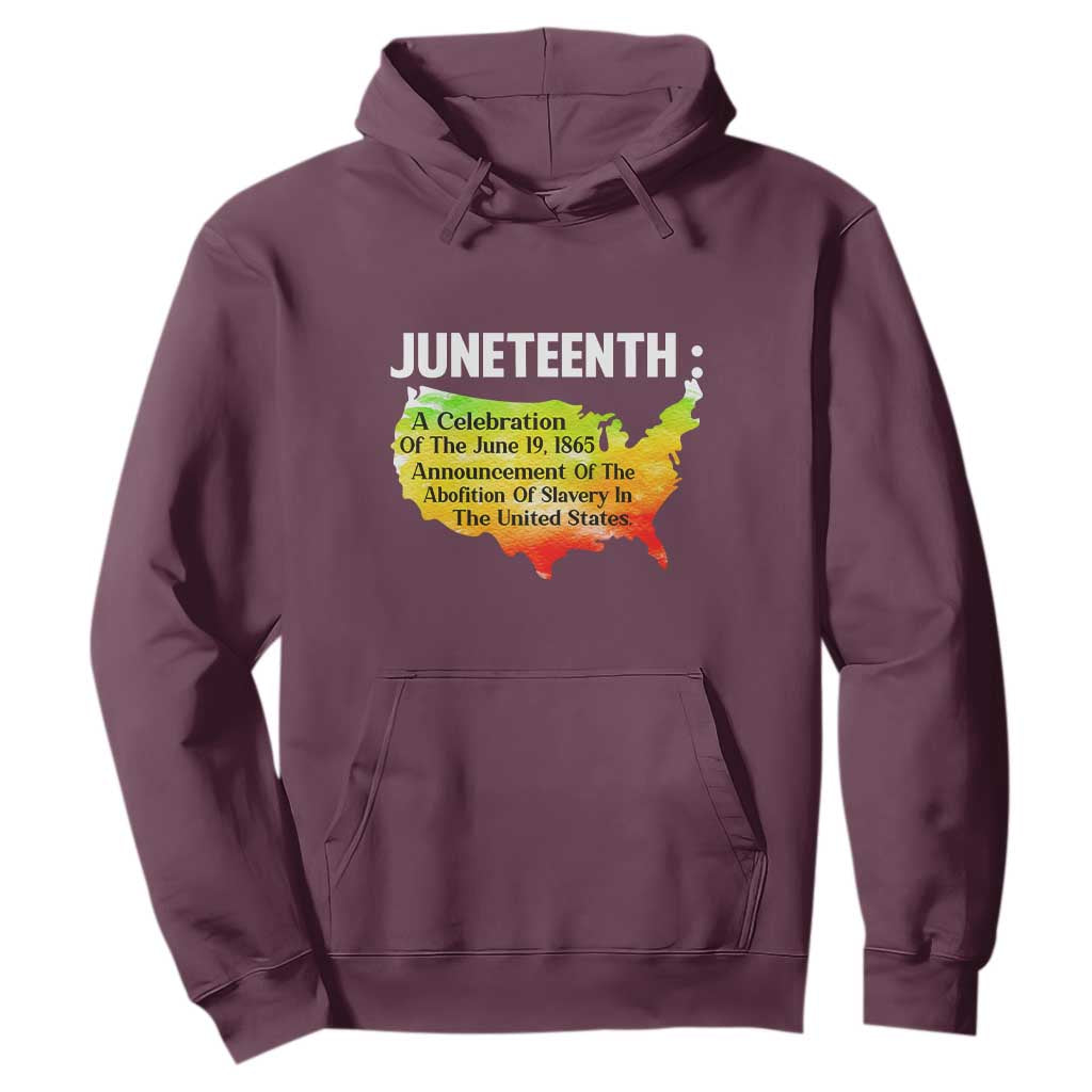 Black History Hoodie With African Map Juneteenth Celebration