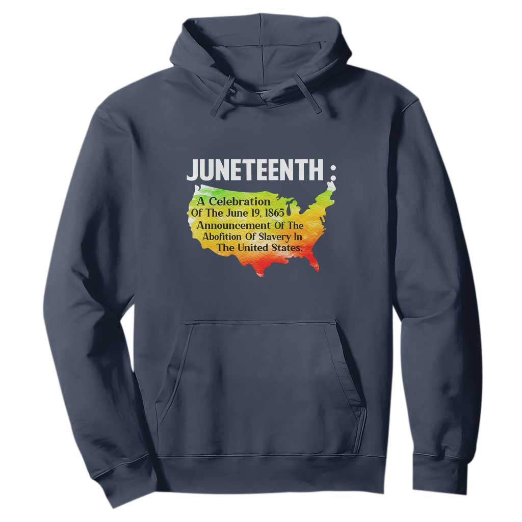 Black History Hoodie With African Map Juneteenth Celebration
