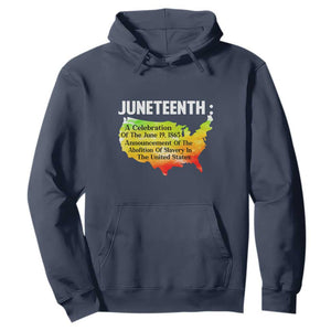 Black History Hoodie With African Map Juneteenth Celebration