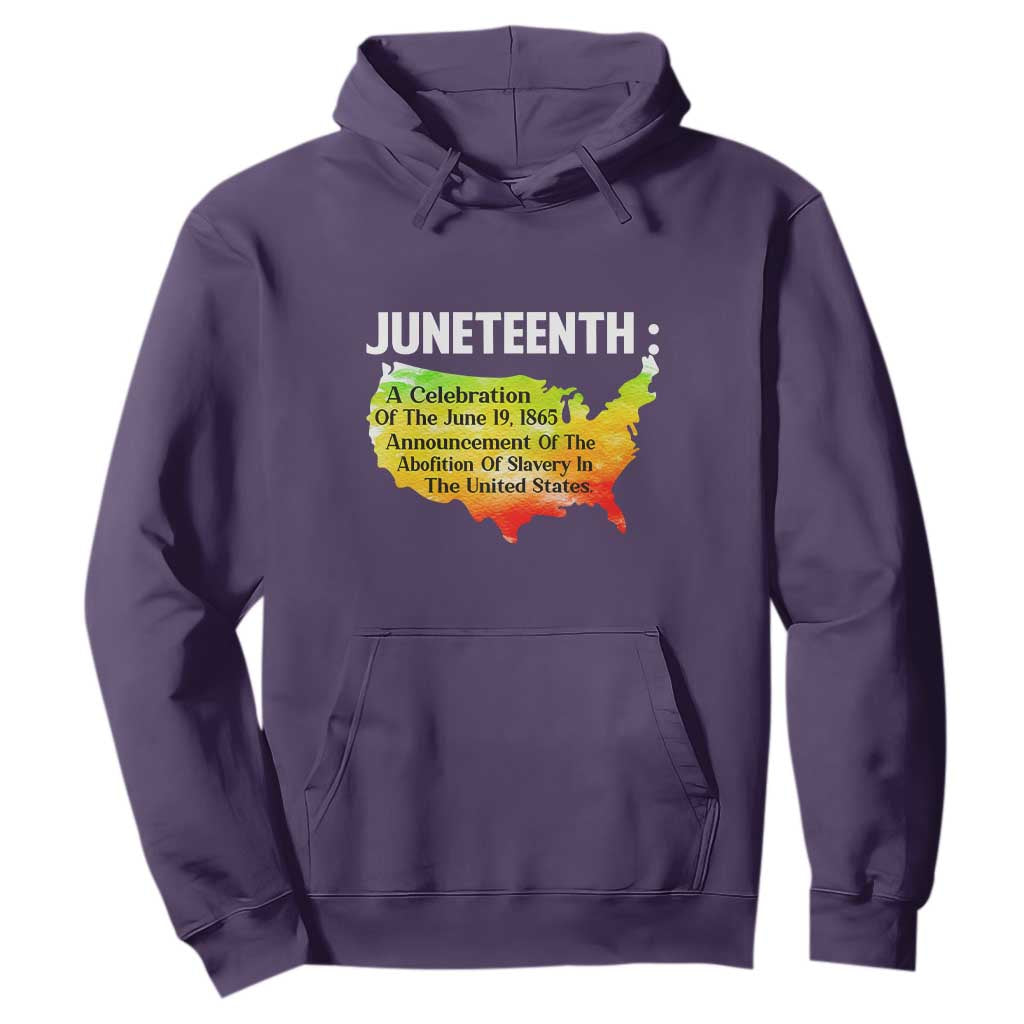 Black History Hoodie With African Map Juneteenth Celebration
