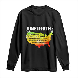 Black History Long Sleeve Shirt With African Map Juneteenth Celebration