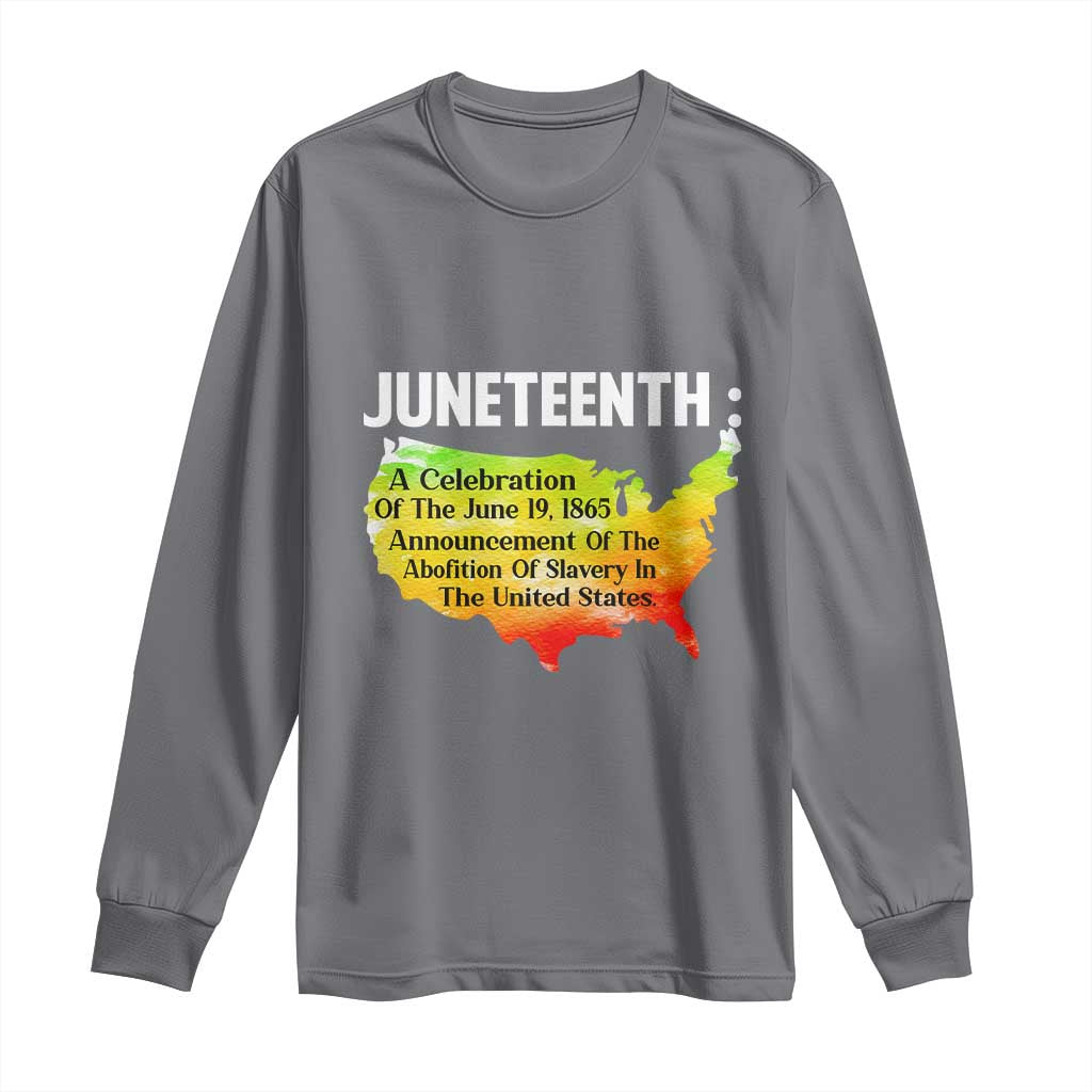 Black History Long Sleeve Shirt With African Map Juneteenth Celebration