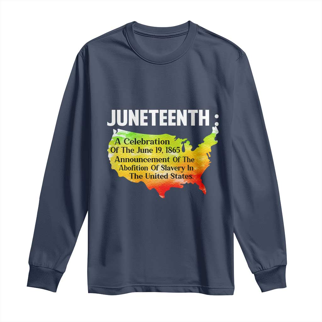 Black History Long Sleeve Shirt With African Map Juneteenth Celebration