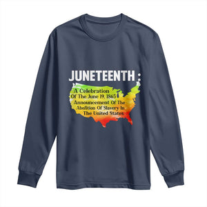 Black History Long Sleeve Shirt With African Map Juneteenth Celebration