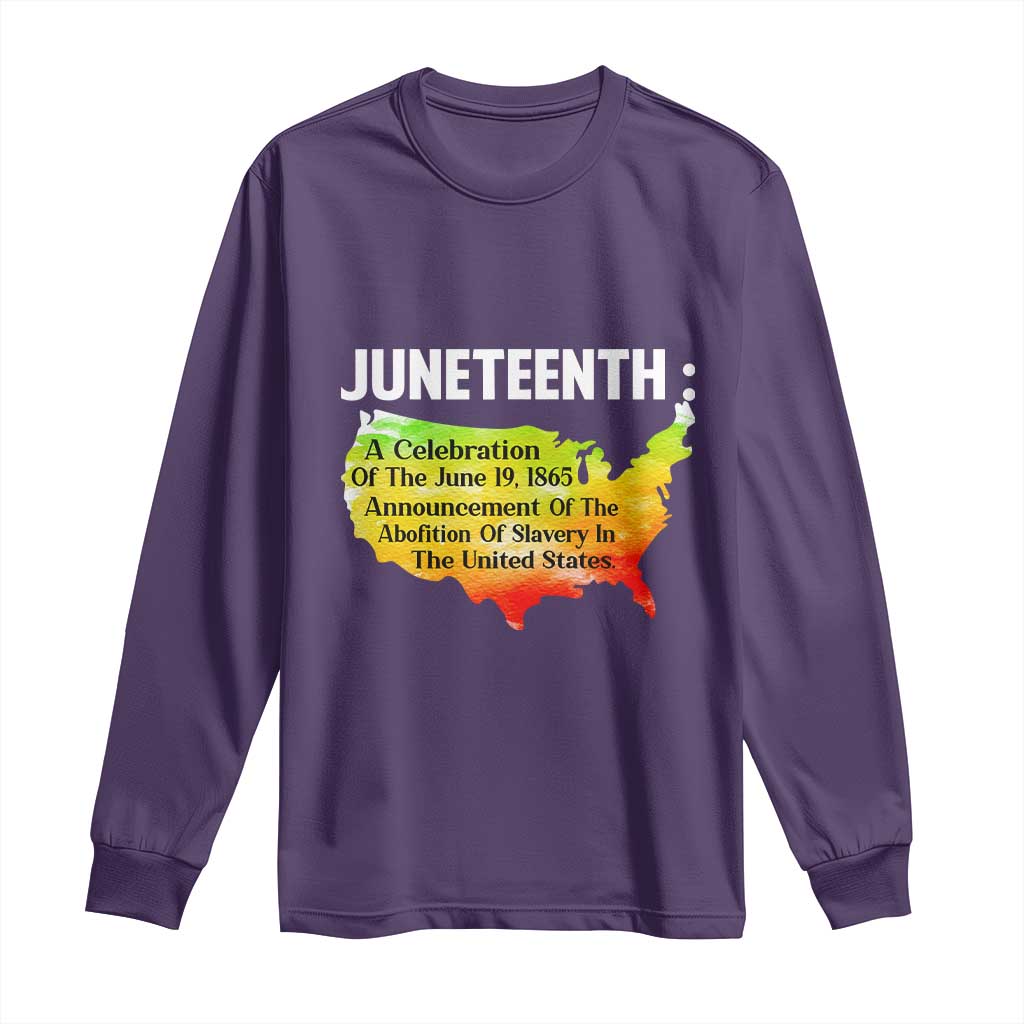 Black History Long Sleeve Shirt With African Map Juneteenth Celebration