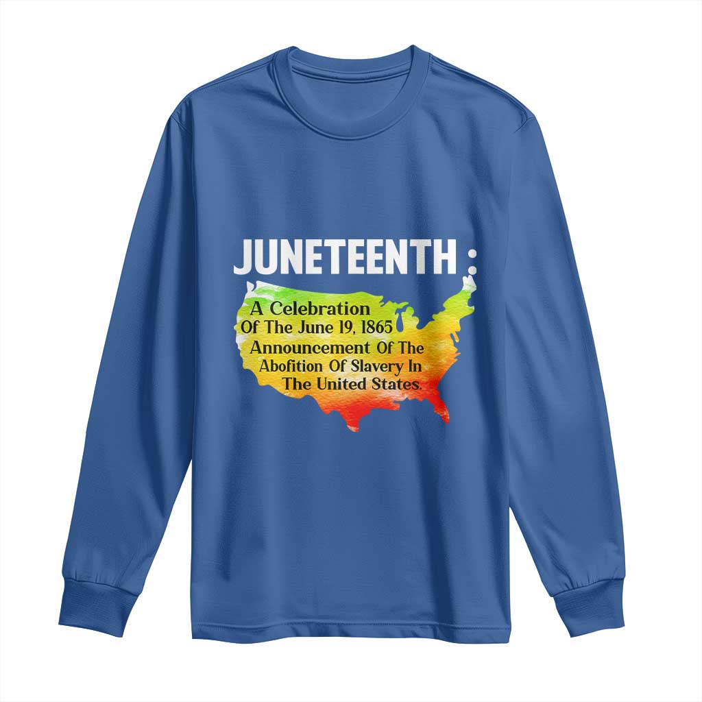 Black History Long Sleeve Shirt With African Map Juneteenth Celebration