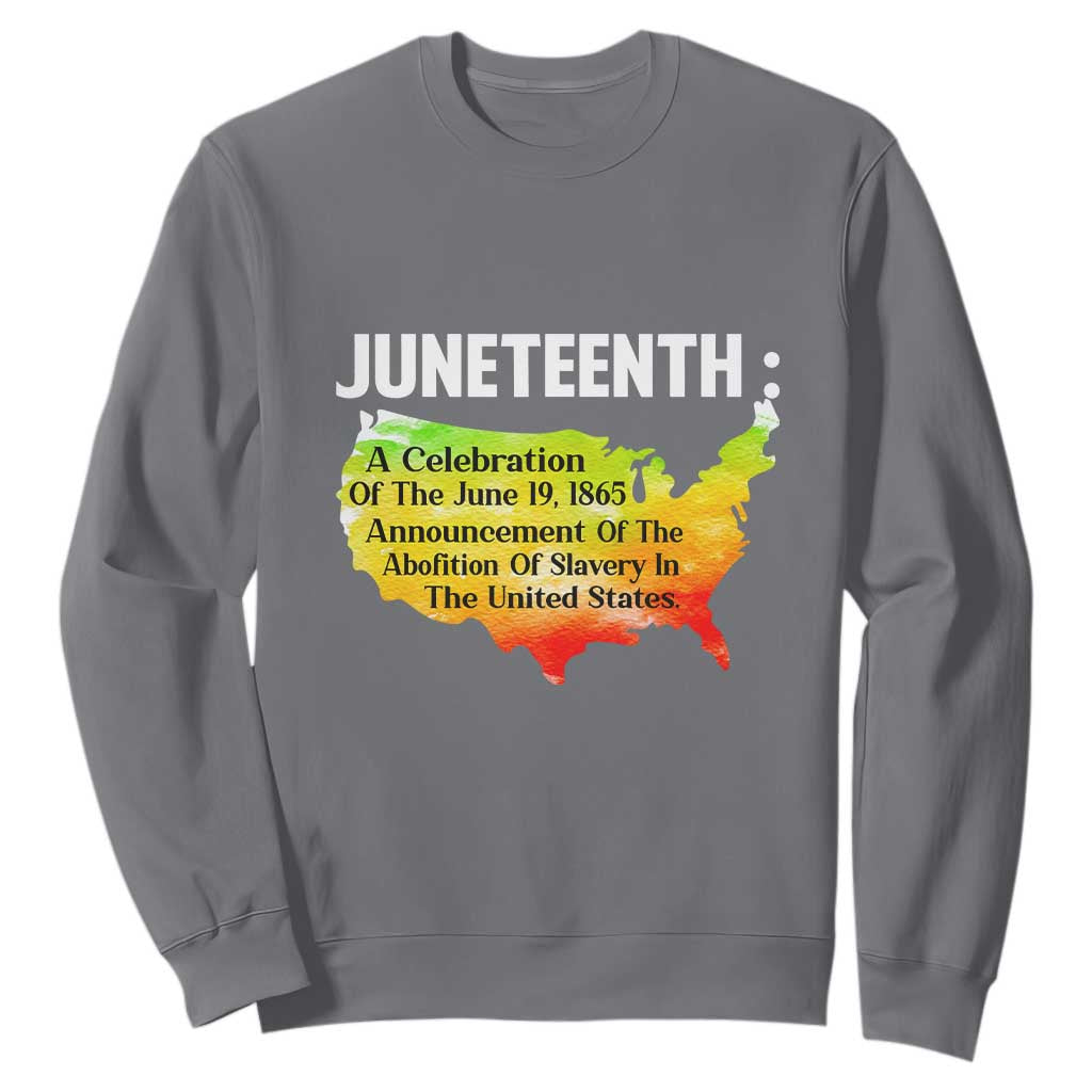 Black History Sweatshirt With African Map Juneteenth Celebration