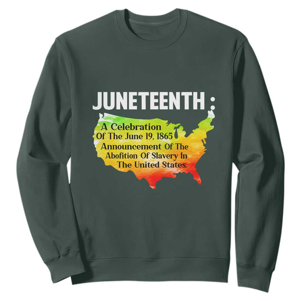 Black History Sweatshirt With African Map Juneteenth Celebration