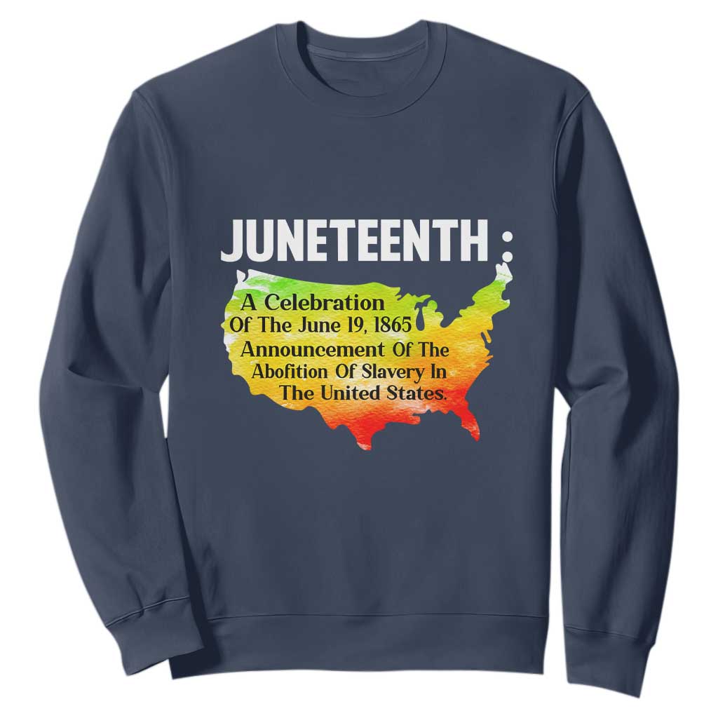 Black History Sweatshirt With African Map Juneteenth Celebration
