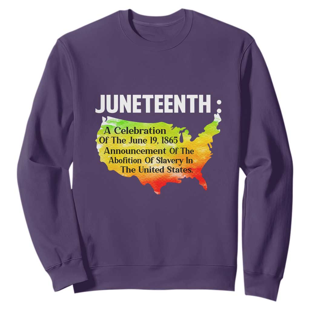 Black History Sweatshirt With African Map Juneteenth Celebration