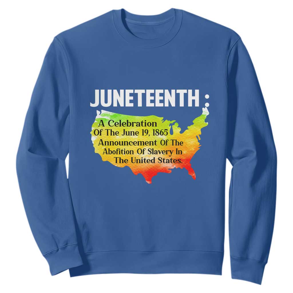Black History Sweatshirt With African Map Juneteenth Celebration