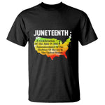 Black History T Shirt With African Map Juneteenth Celebration