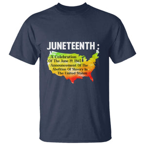Black History T Shirt With African Map Juneteenth Celebration