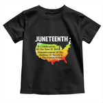 Black History Toddler T Shirt With African Map Juneteenth Celebration