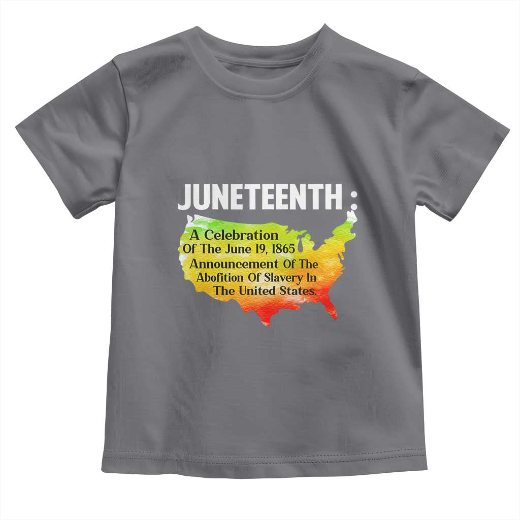Black History Toddler T Shirt With African Map Juneteenth Celebration