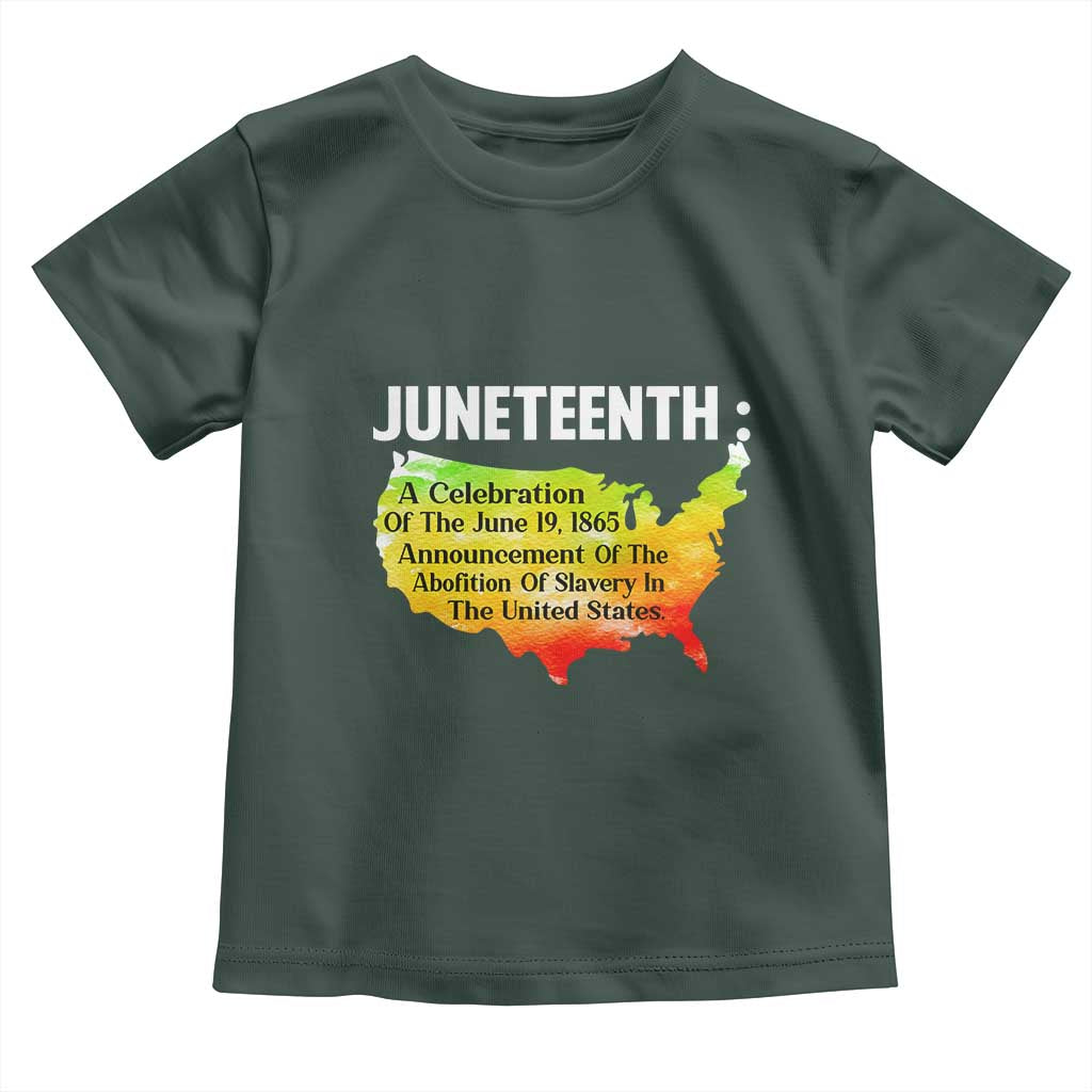 Black History Toddler T Shirt With African Map Juneteenth Celebration