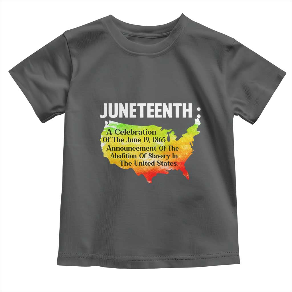 Black History Toddler T Shirt With African Map Juneteenth Celebration