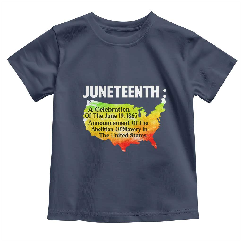 Black History Toddler T Shirt With African Map Juneteenth Celebration