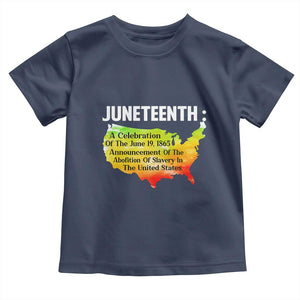Black History Toddler T Shirt With African Map Juneteenth Celebration
