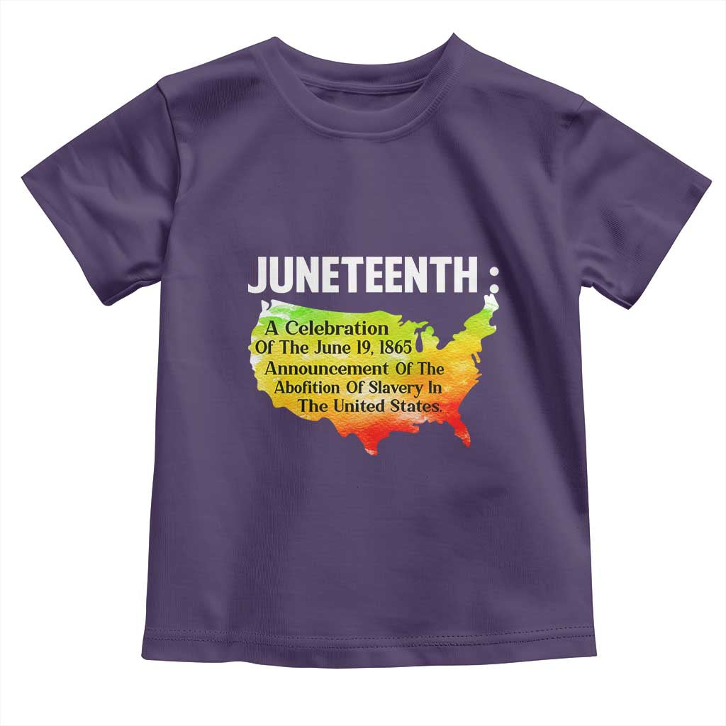 Black History Toddler T Shirt With African Map Juneteenth Celebration