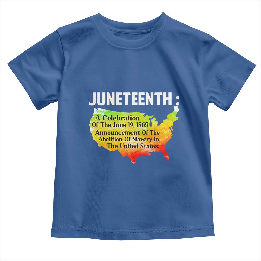 Black History Toddler T Shirt With African Map Juneteenth Celebration