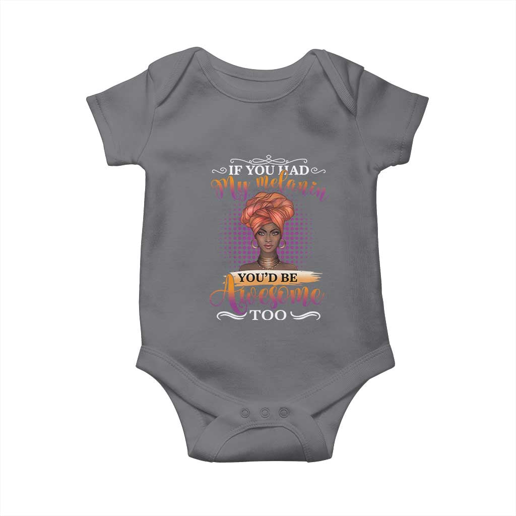 Juneteenth Pride Baby Onesie You'd Be Awesome Black History Month