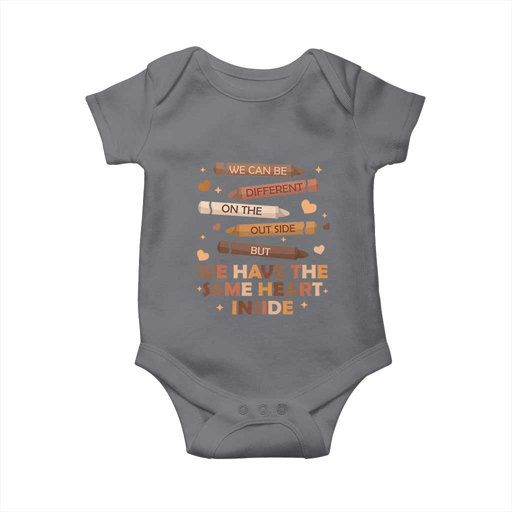 Black Pride Teaching Baby Onesie For Teacher We Have The Same Heart Inside BHM African American