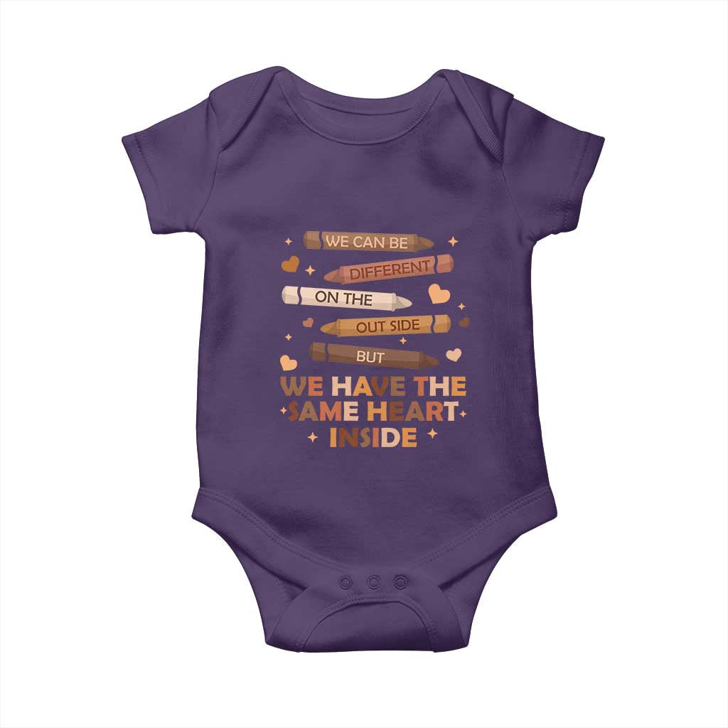 Black Pride Teaching Baby Onesie For Teacher We Have The Same Heart Inside BHM African American