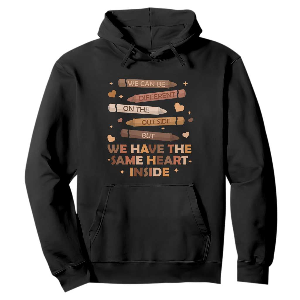Black Pride Teaching Hoodie For Teacher We Have The Same Heart Inside BHM African American
