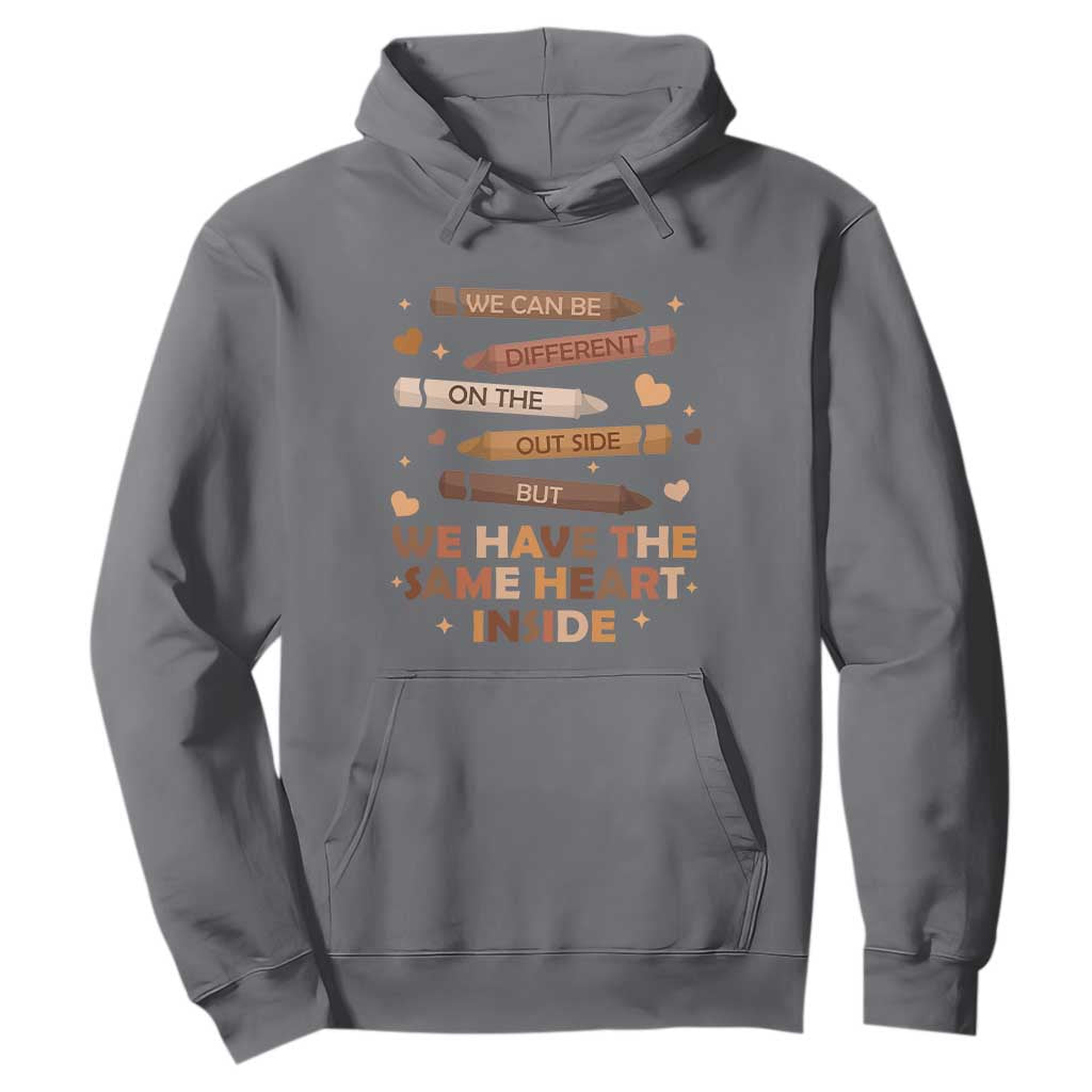 Black Pride Teaching Hoodie For Teacher We Have The Same Heart Inside BHM African American