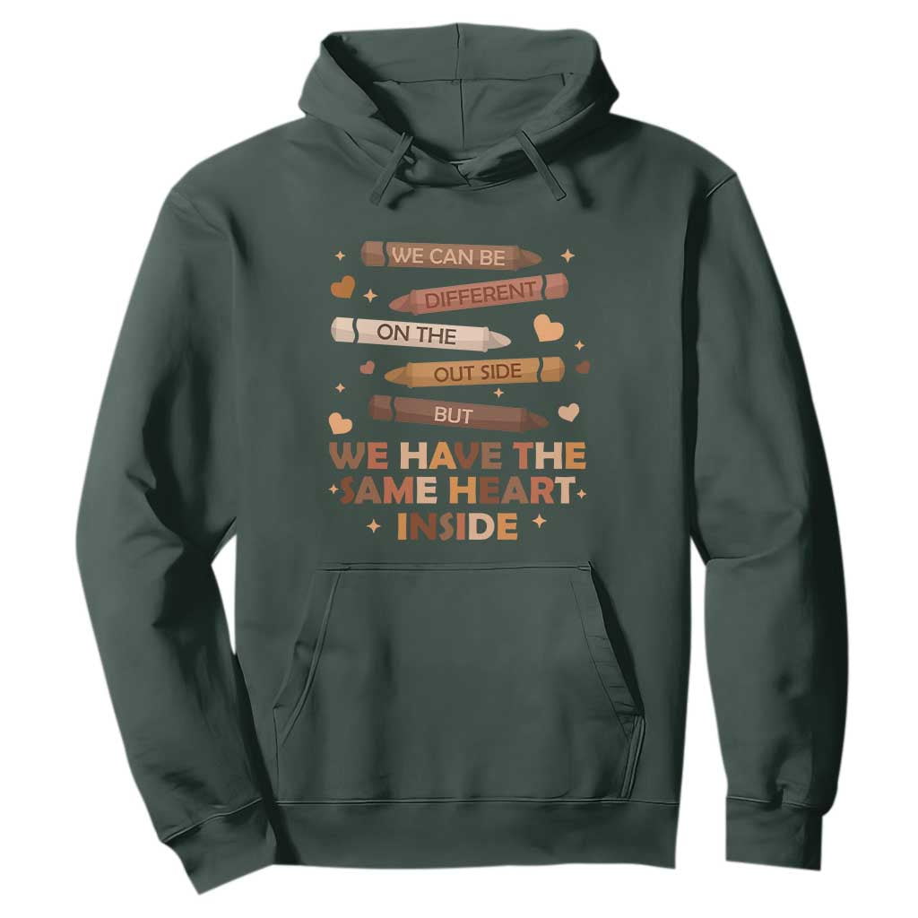 Black Pride Teaching Hoodie For Teacher We Have The Same Heart Inside BHM African American