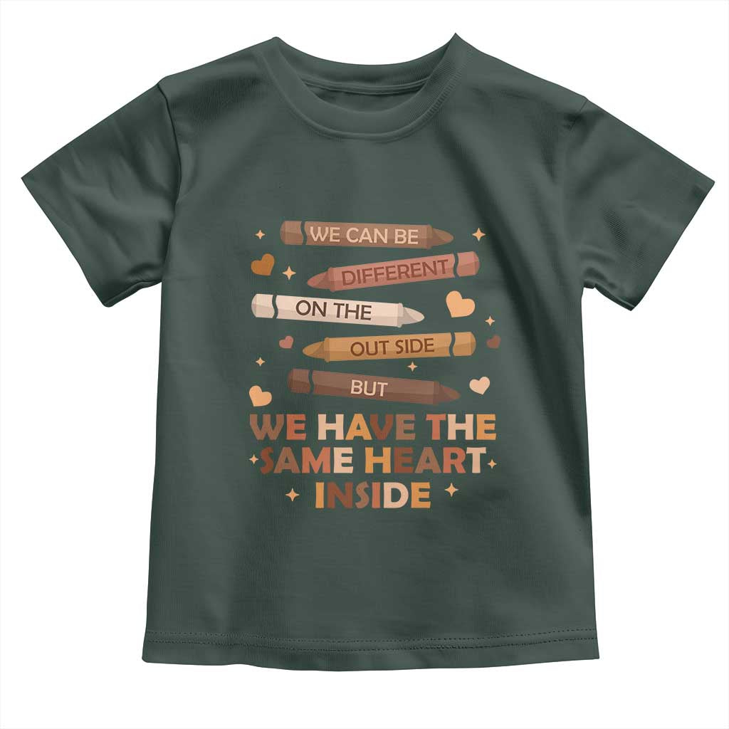 Black Pride Teaching Toddler T Shirt For Teacher We Have The Same Heart Inside BHM African American