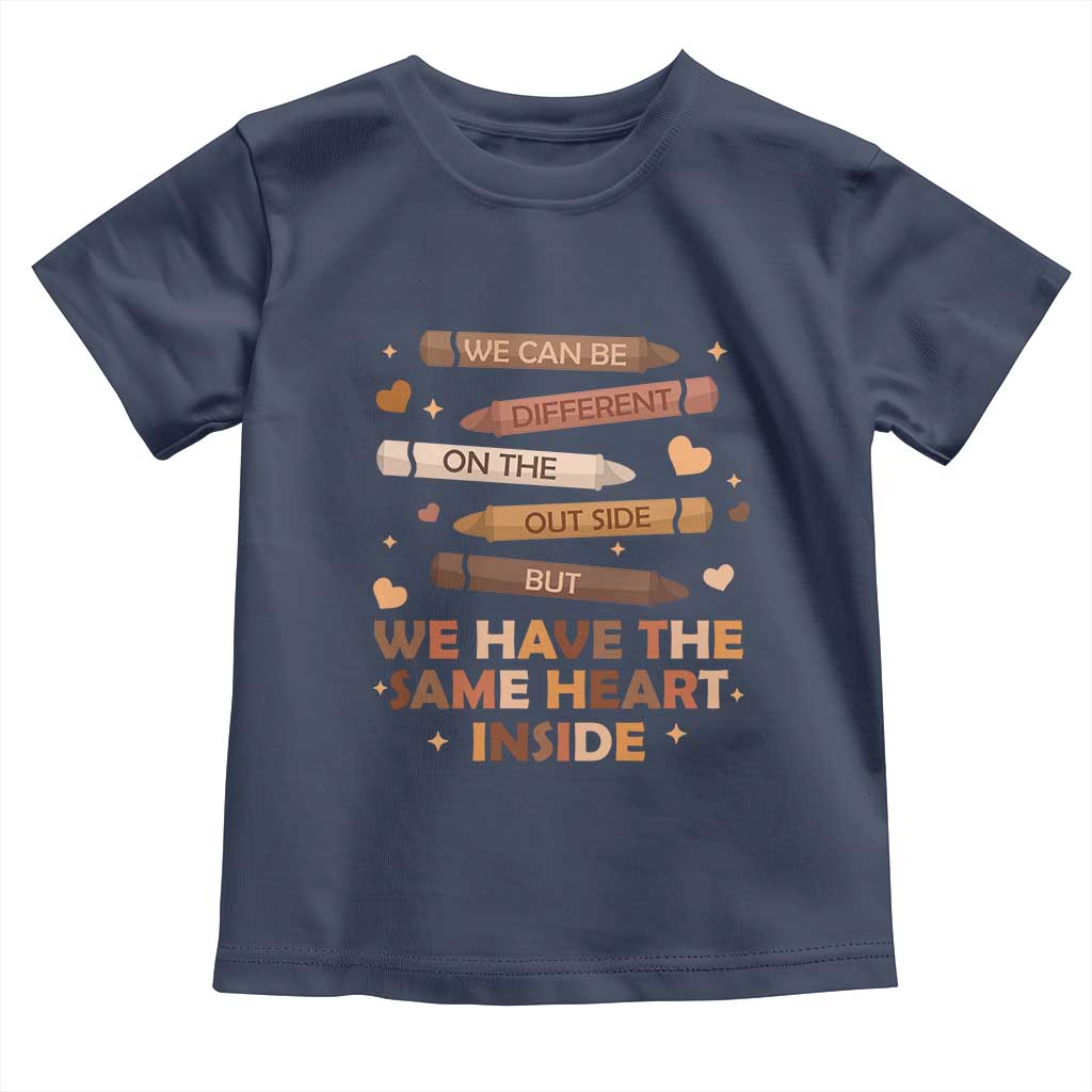 Black Pride Teaching Toddler T Shirt For Teacher We Have The Same Heart Inside BHM African American