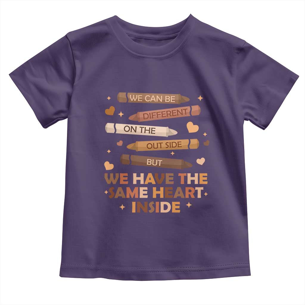 Black Pride Teaching Toddler T Shirt For Teacher We Have The Same Heart Inside BHM African American