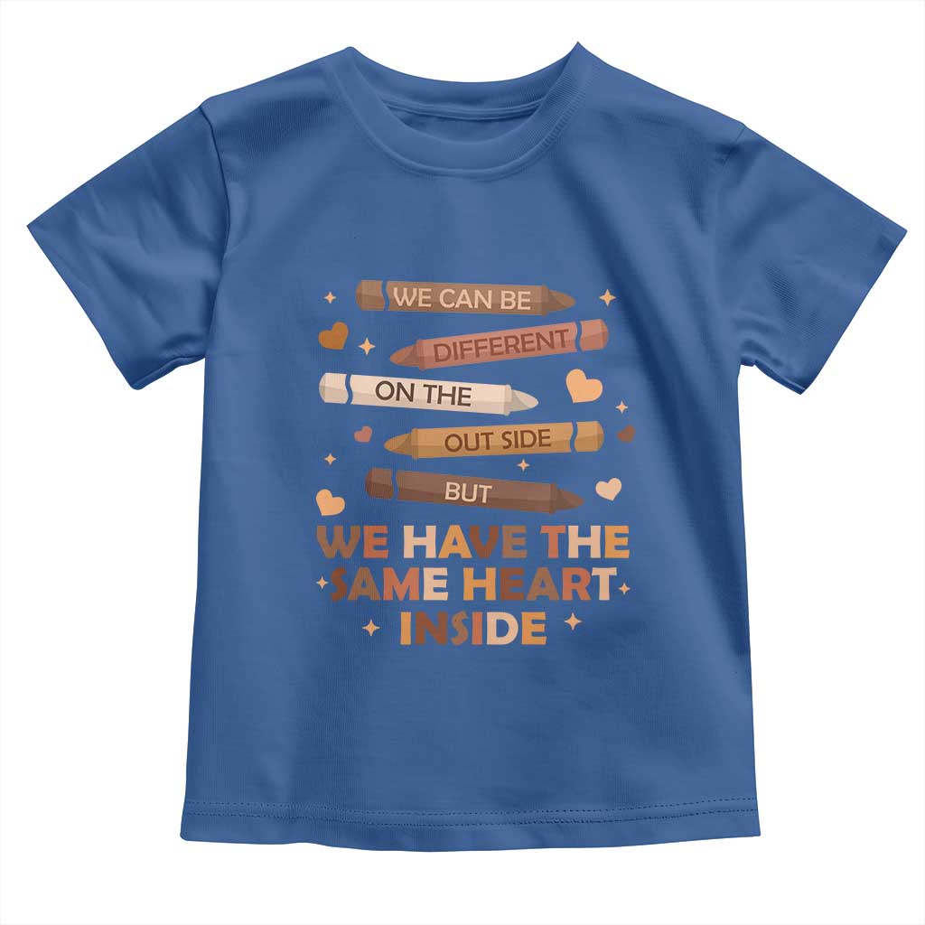 Black Pride Teaching Toddler T Shirt For Teacher We Have The Same Heart Inside BHM African American