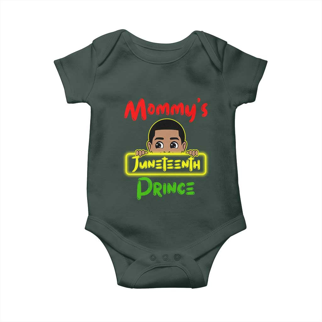 Mommy's Juneteenth Prince Baby Onesie Black Boy