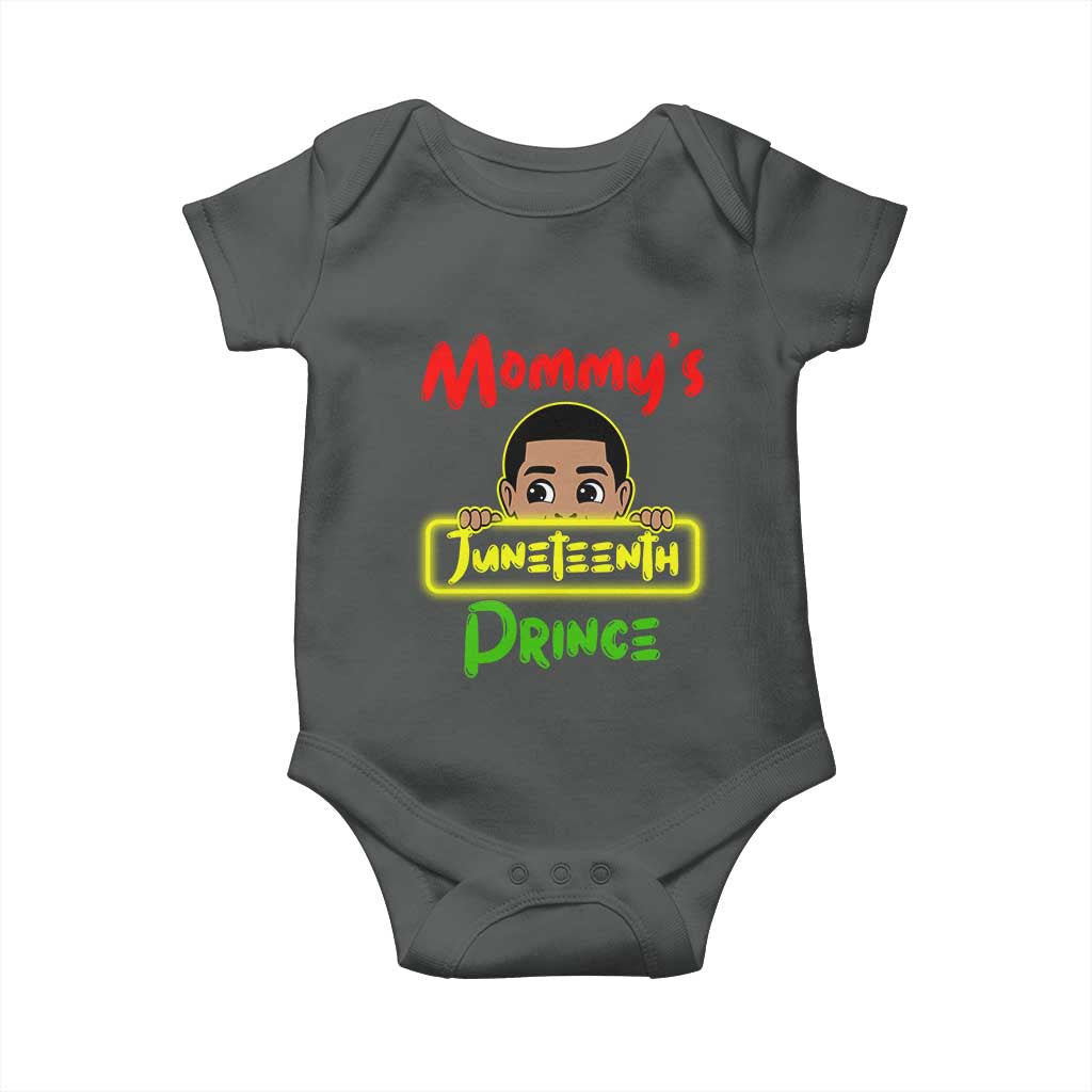 Mommy's Juneteenth Prince Baby Onesie Black Boy