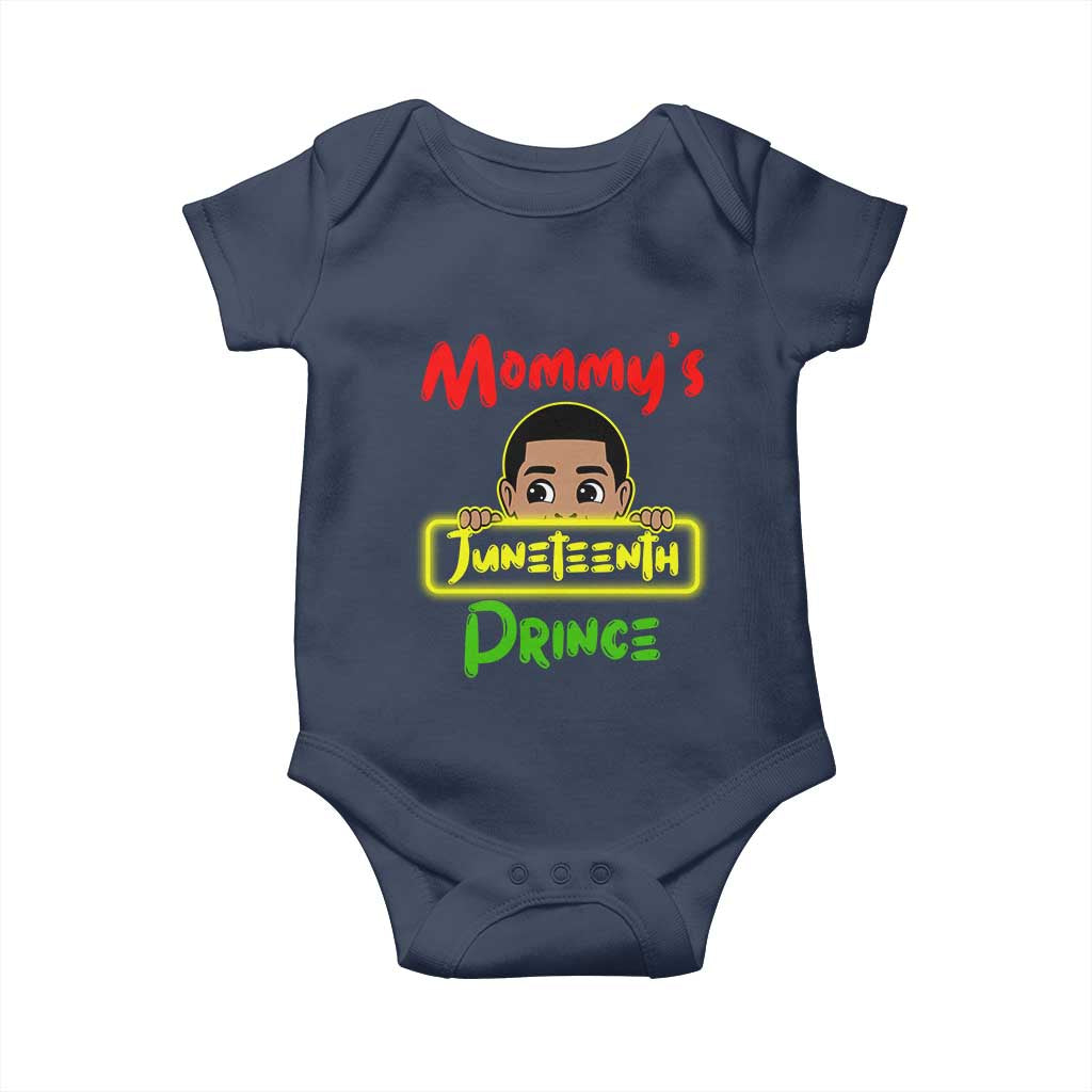 Mommy's Juneteenth Prince Baby Onesie Black Boy