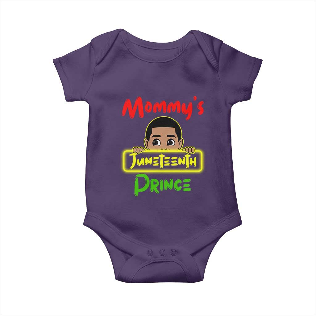 Mommy's Juneteenth Prince Baby Onesie Black Boy