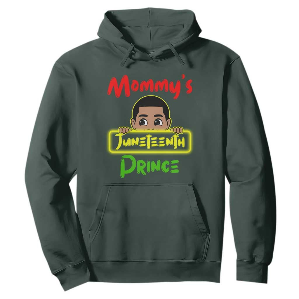 Mommy's Juneteenth Prince Hoodie Black Boy