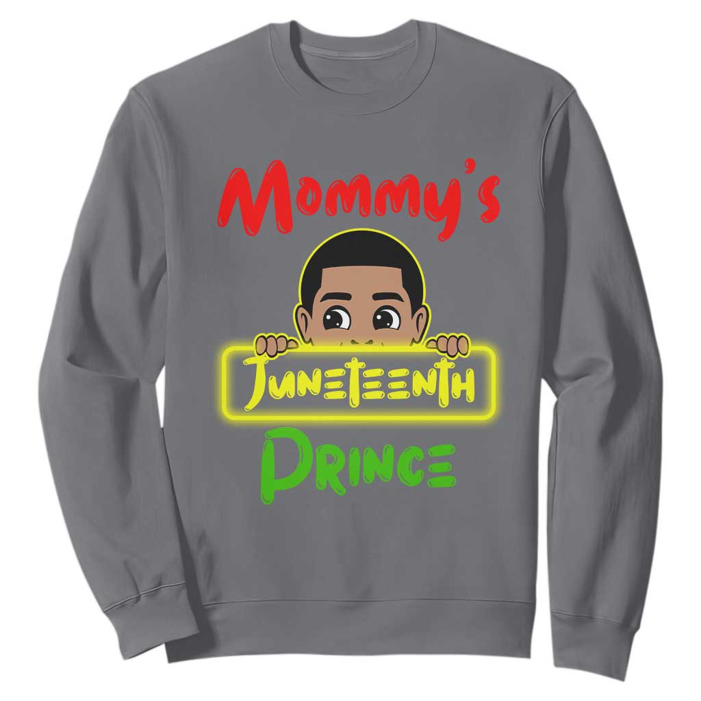 Mommy's Juneteenth Prince Sweatshirt Black Boy