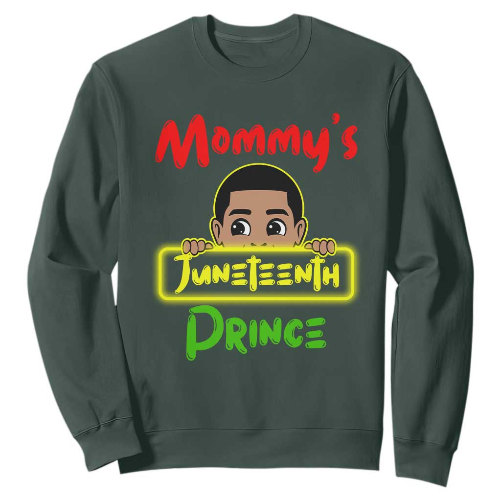 Mommy's Juneteenth Prince Sweatshirt Black Boy