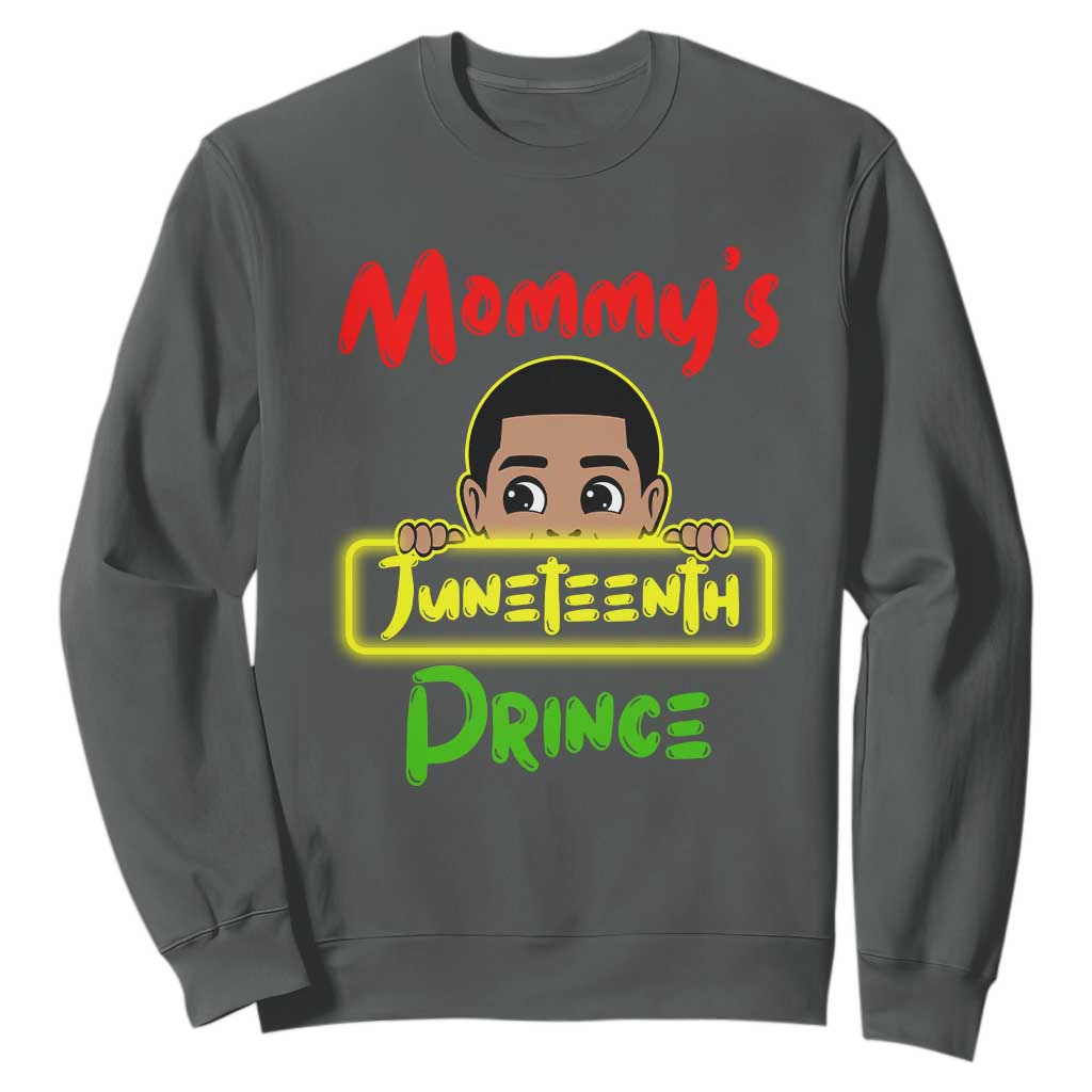 Mommy's Juneteenth Prince Sweatshirt Black Boy