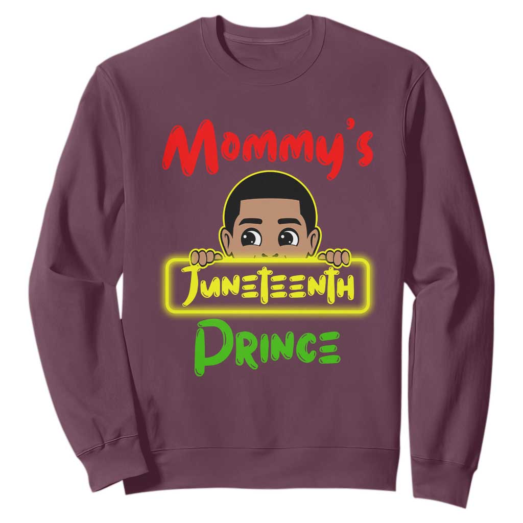 Mommy's Juneteenth Prince Sweatshirt Black Boy