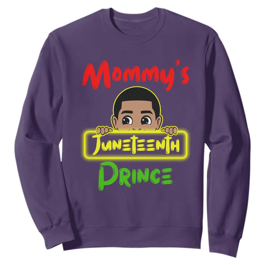 Mommy's Juneteenth Prince Sweatshirt Black Boy