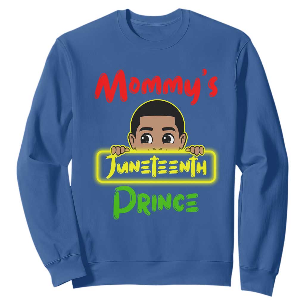 Mommy's Juneteenth Prince Sweatshirt Black Boy