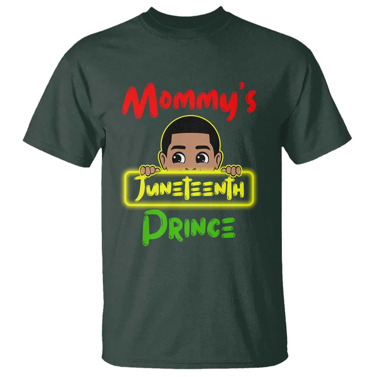 Mommy's Juneteenth Prince T Shirt Black Boy